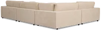 Lounge Light Beige Fabric 2-arm Right Facing Sectional