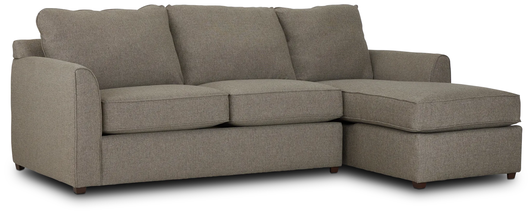 Asheville Brown Fabric Right Chaise Sectional