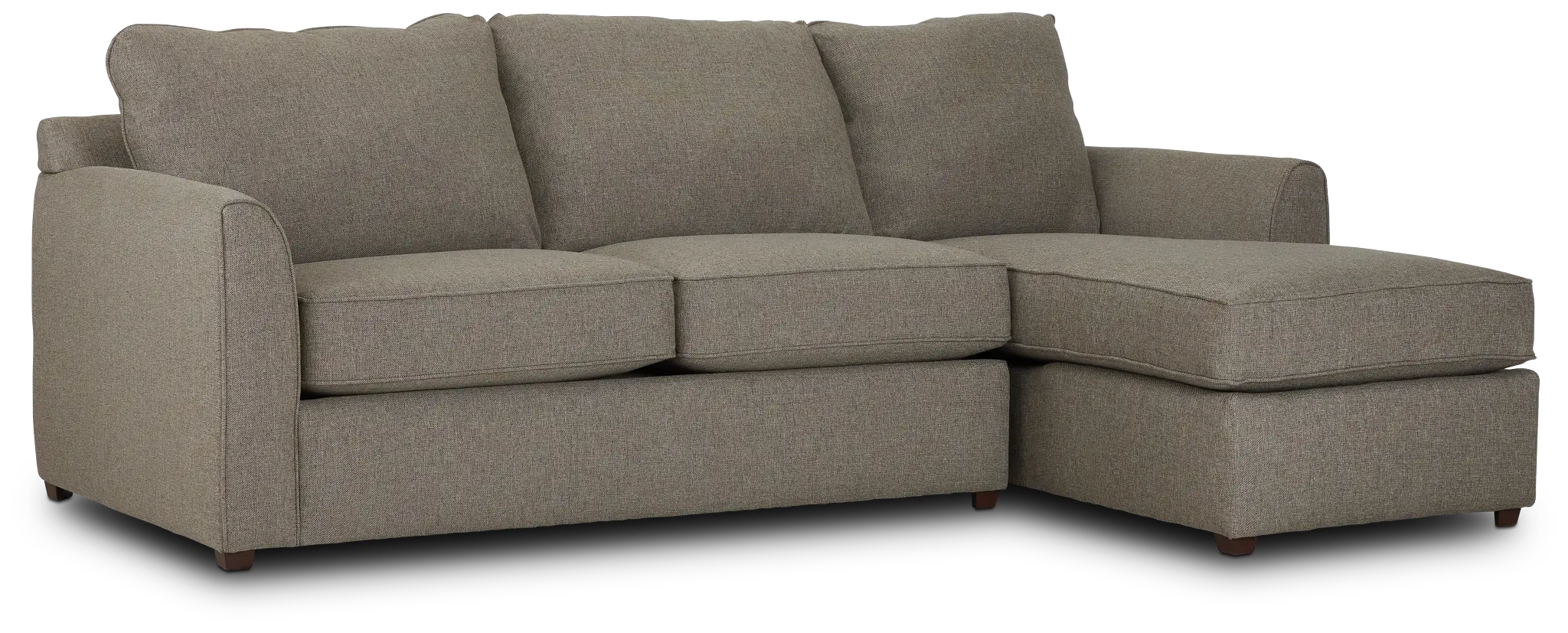 Asheville Brown Fabric Right Chaise Sectional Asheville Brown Fabric Right Chaise Sectional