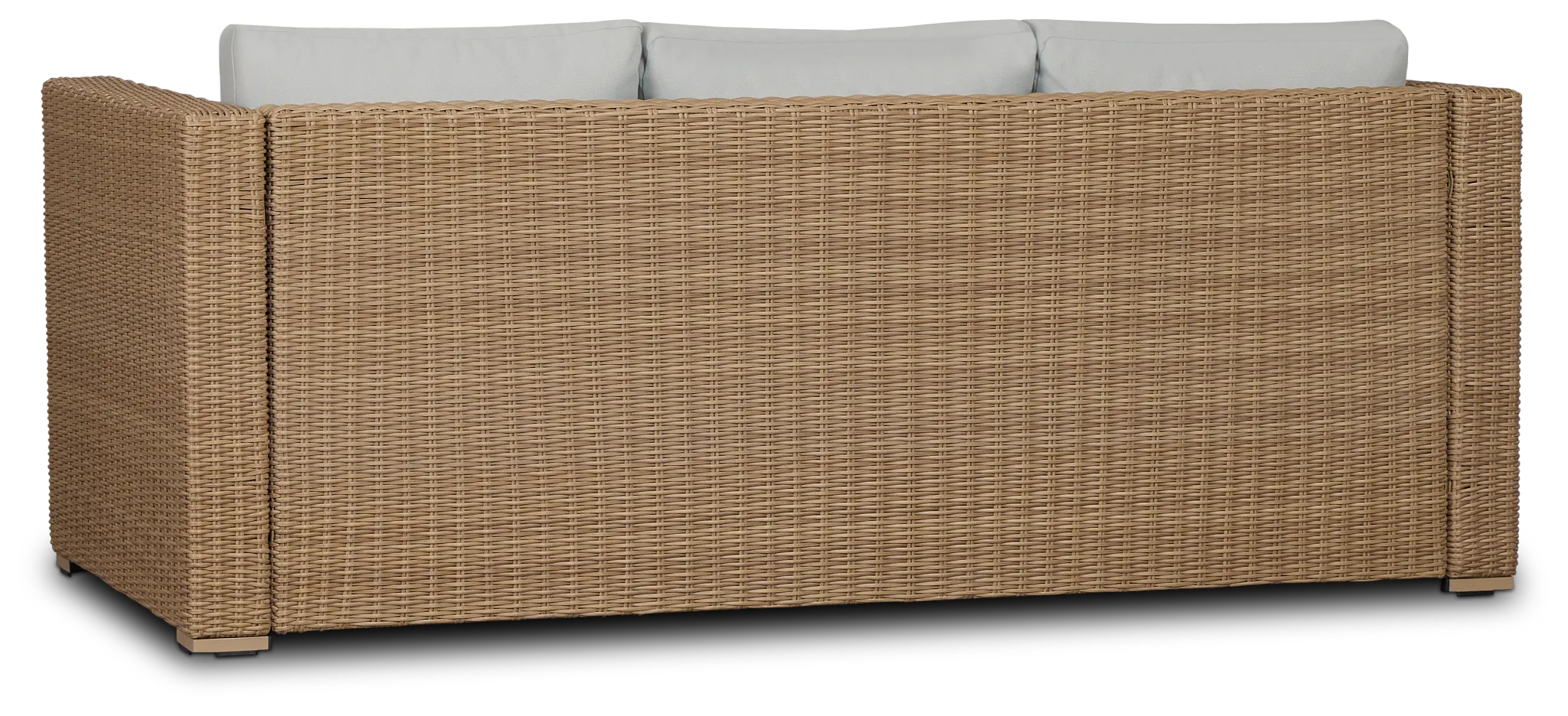 Montecito Light Tone Sofa With Light Blue Cushions