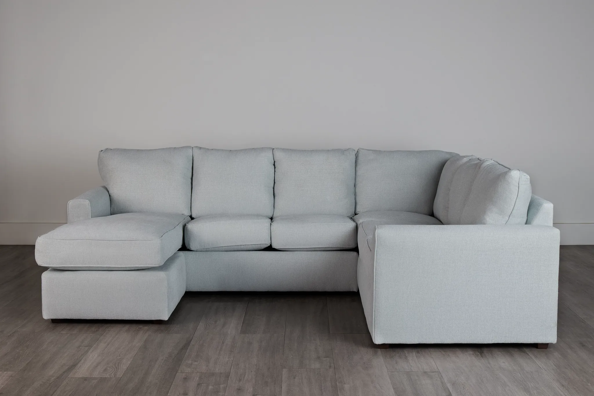 Avalon Light Blue Fabric Left Chaise Sectional