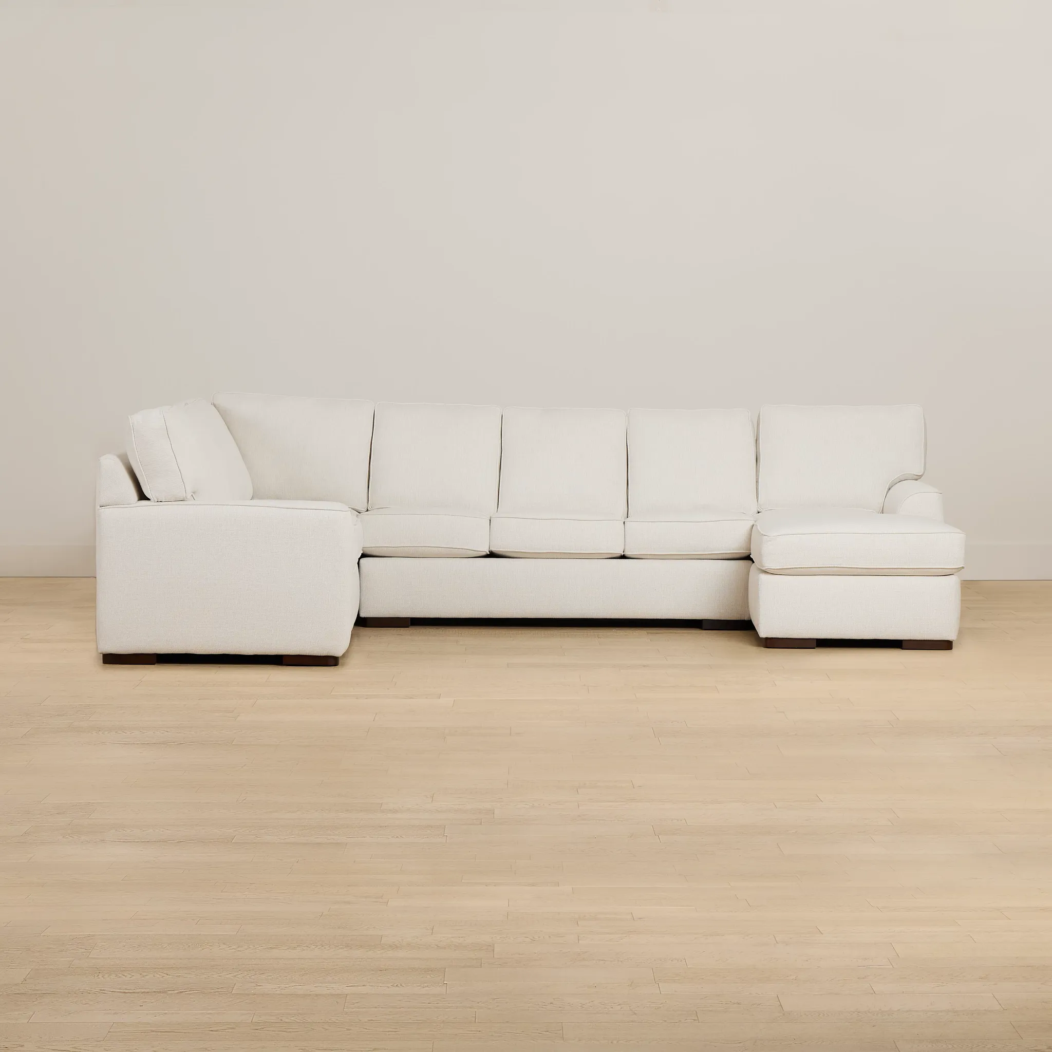 Sinclair Light Beige Fabric Left Chaise Cooling Memory Foam Sleeper Sectional