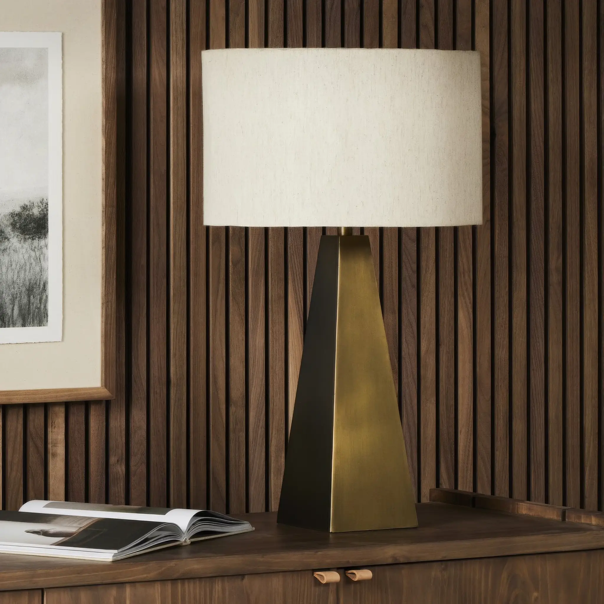 Four Hands Davin Brass Table Lamp Four Hands Davin Brass Table Lamp