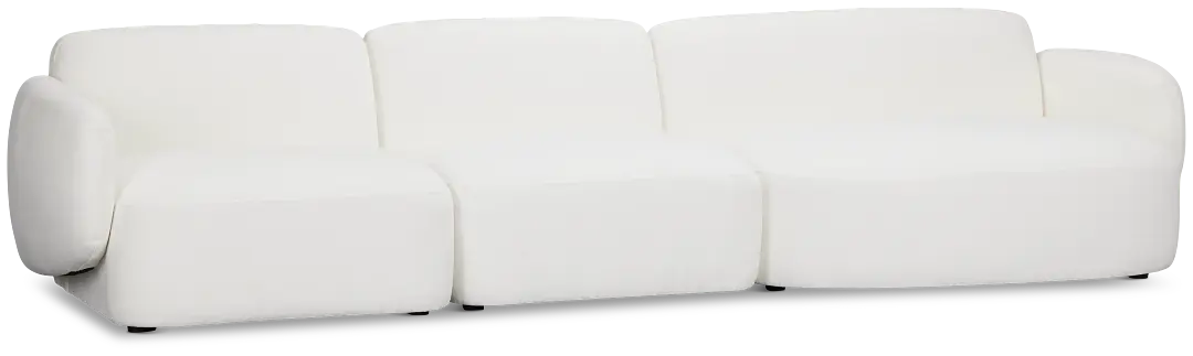 Halsey White Fabric Small Right Cuddler Sectional Halsey White Fabric Small Right Cuddler Sectional