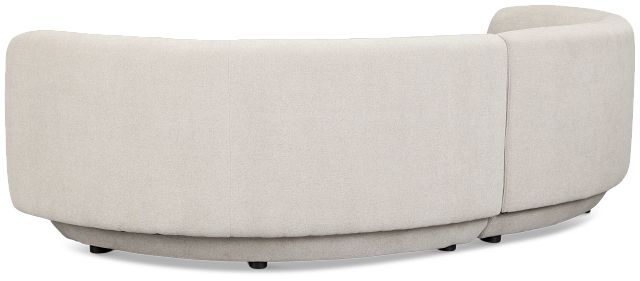 Presley Light Gray Fabric 2-piece Modular Sectional