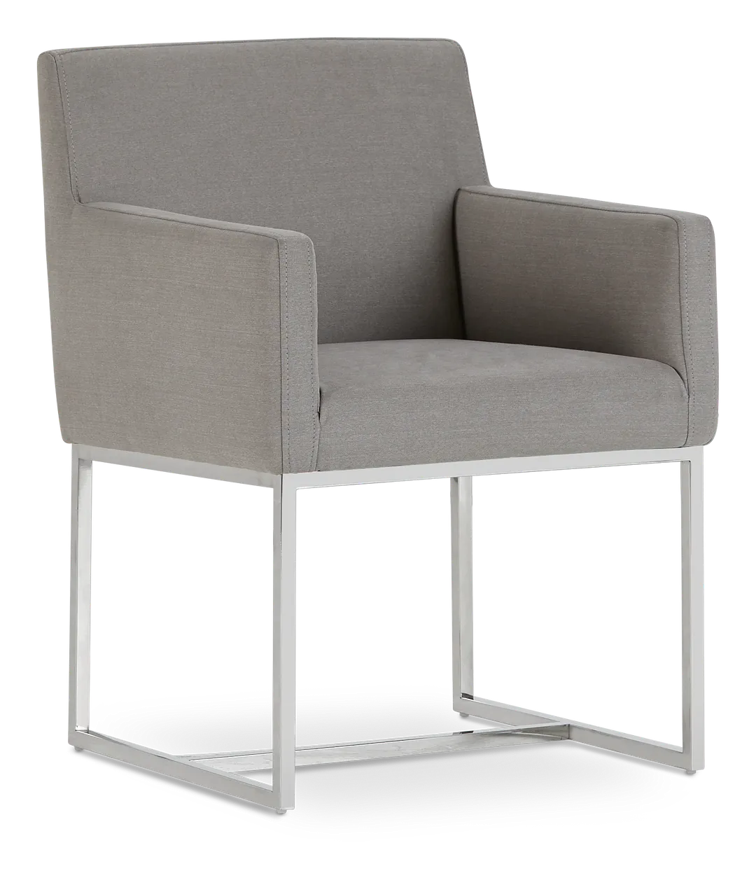 Miami Light Gray Fabric Upholstered Arm Chair
