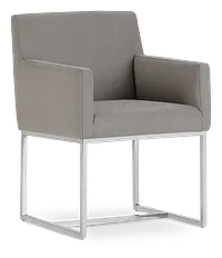 Miami Light Gray Fabric Upholstered Arm Chair