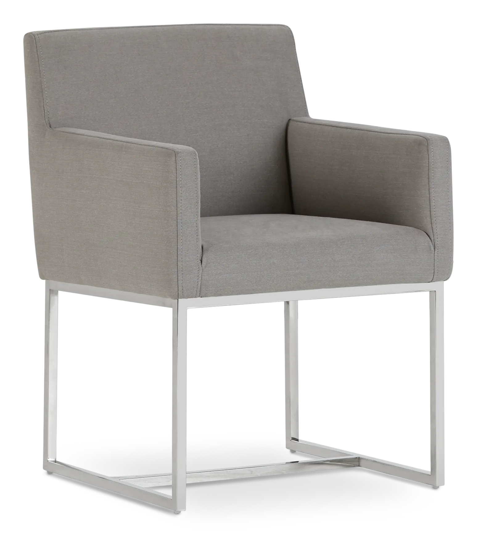 Miami Light Gray Fabric Upholstered Arm Chair