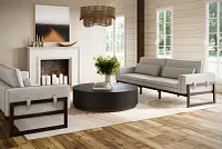 Delphi Dark Gray Round Coffee Table