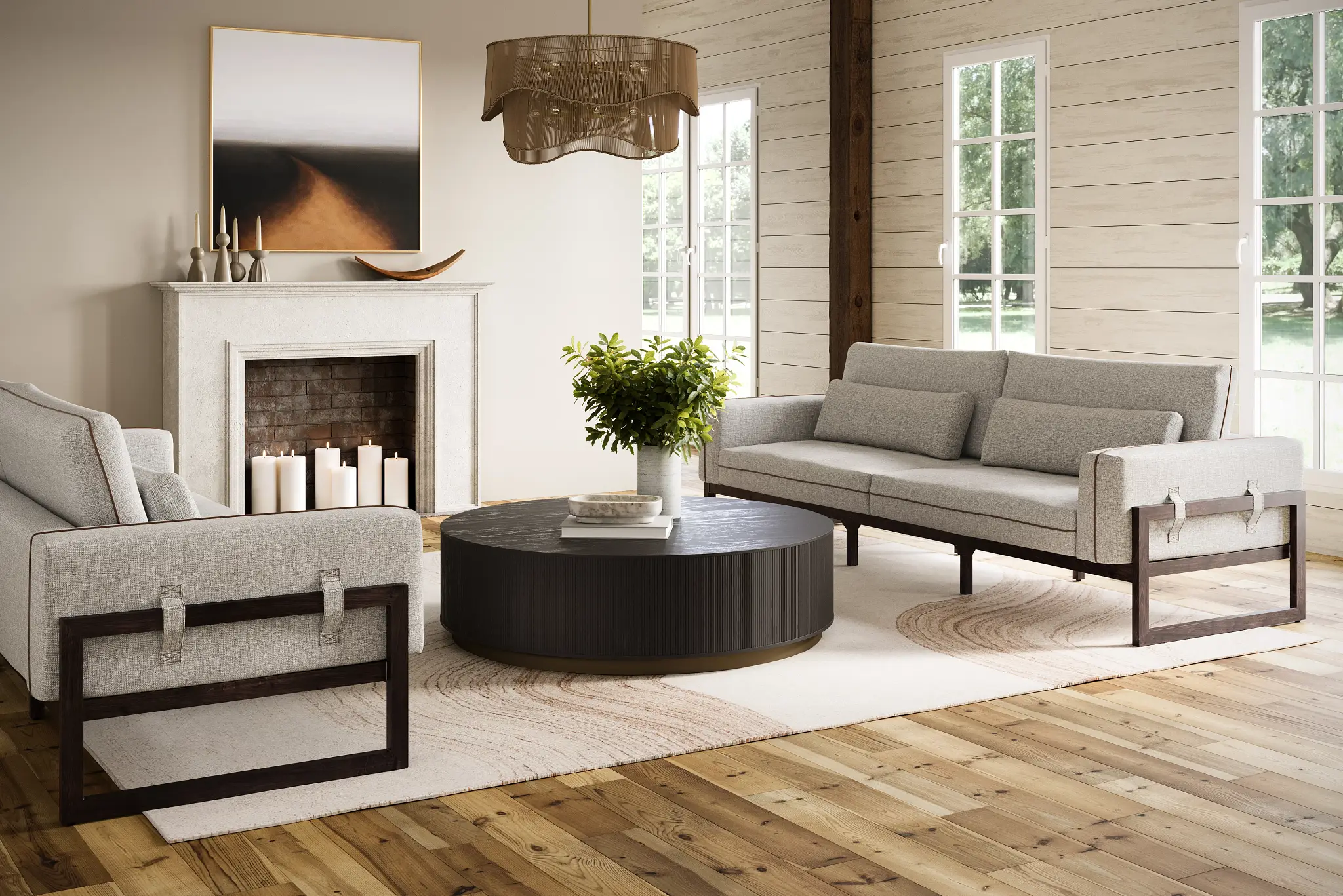 Delphi Dark Gray Round Coffee Table Delphi Dark Gray Round Coffee Table