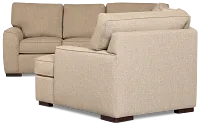 Sinclair Brown Fabric Right Cuddler Memory Foam Sleeper Sectional