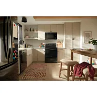 Whirlpool 5030 Series Black Electric Range