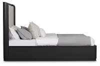 Emory Black Upholstered Platform Bed