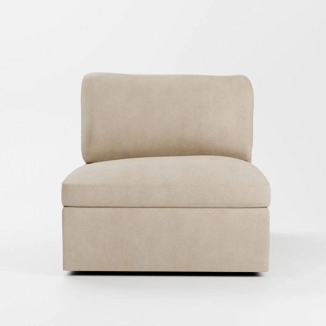 Destin Peyton Beige Fabric Swivel Chair