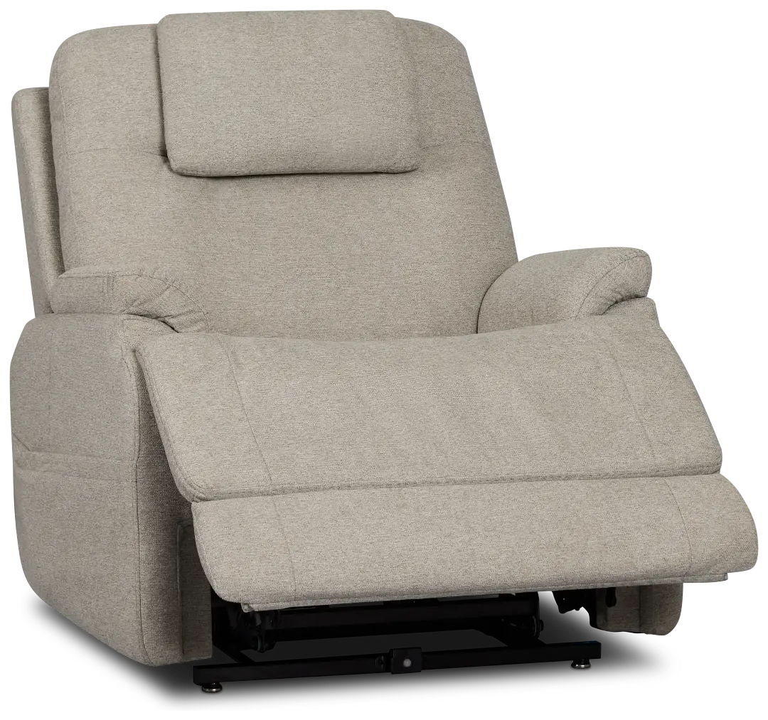 Zecliner Petite Light Gray Fabric Power Lift Recliner Zecliner Petite Light Gray Fabric Power Lift Recliner