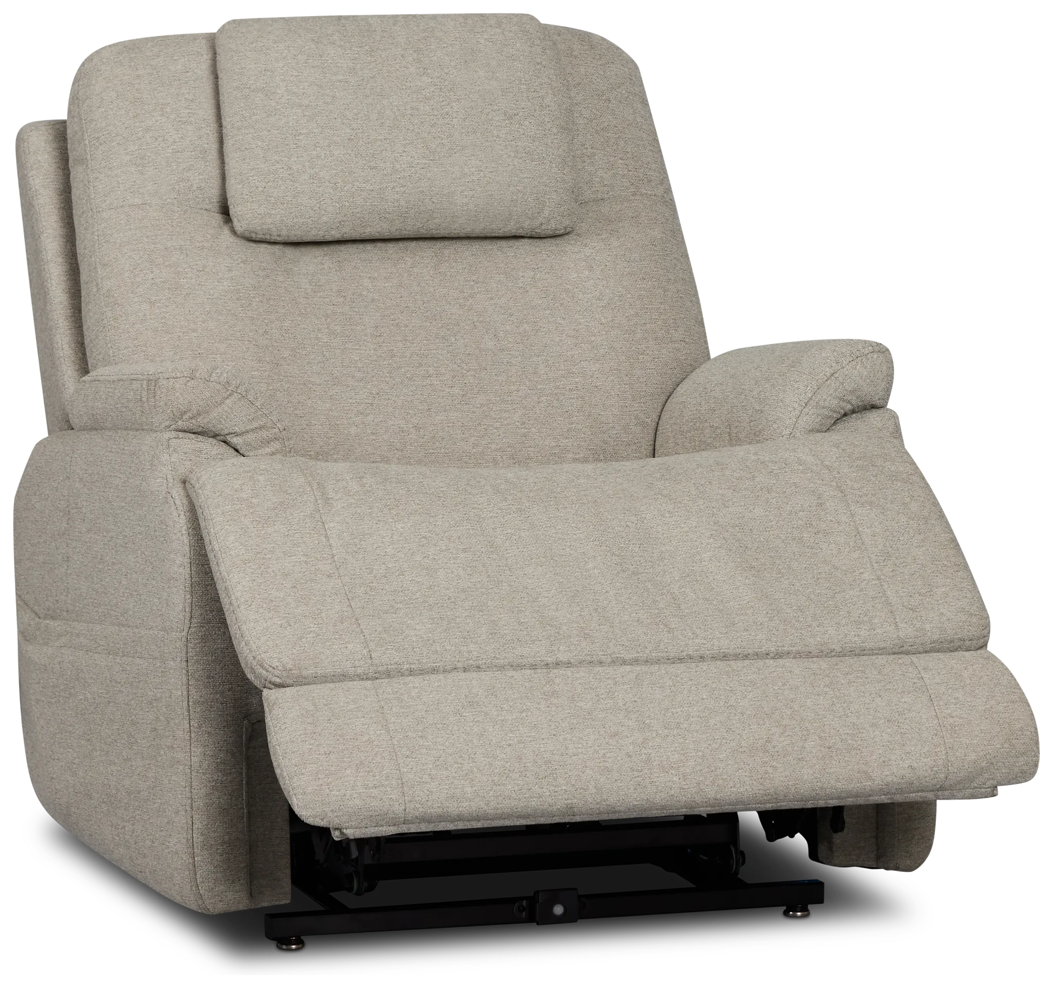 Zecliner Petite Light Gray Fabric Power Lift Recliner