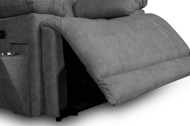 Benson Gray Micro Power Recliner