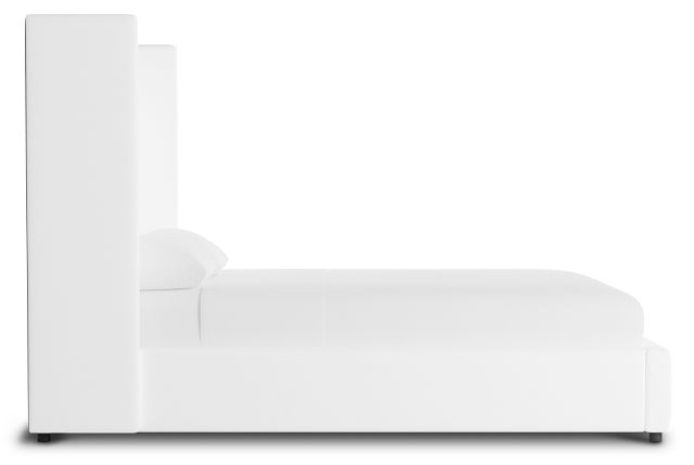 Captiva Peyton White 60" Upholstered Shelter Bed