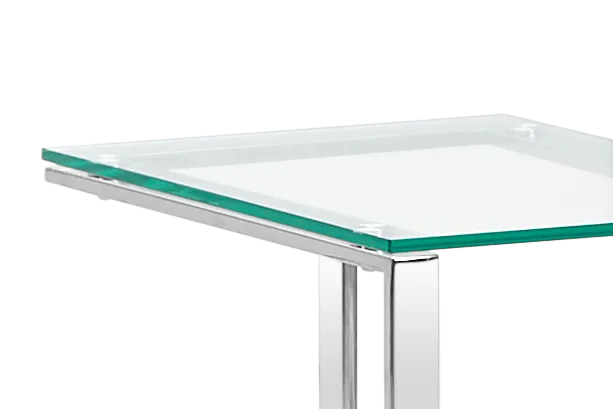 Arco Clear Glass Chairside Table