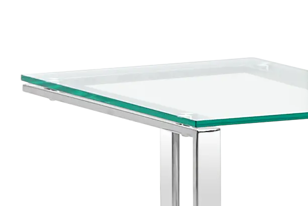 Arco Clear Glass Chairside Table Arco Clear Glass Chairside Table