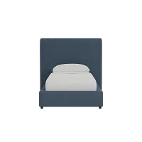 Grayton Elite Dark Blue 54" Upholstered Platform Bed