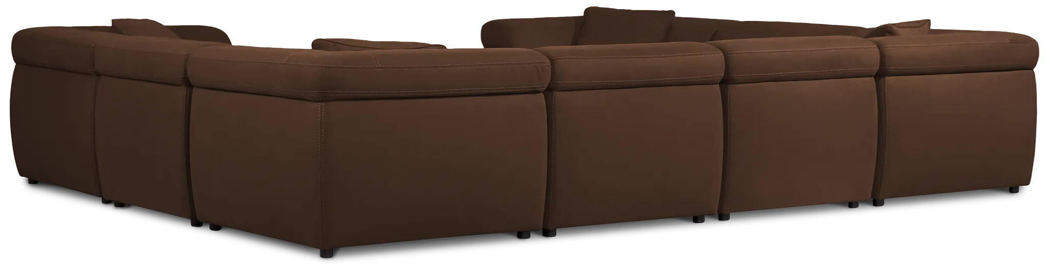 Aria Dark Brown Micro 10-piece Modular Sectional