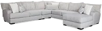 Kylie Light Gray Fabric Large Right Chaise Sectional