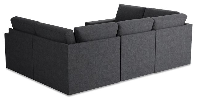 Citymod Dark Gray Fabric 6-piece Pit Sectional