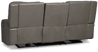 Jasper Gray Leather Power Reclining Sofa
