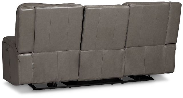 Jasper Gray Leather Power Reclining Sofa