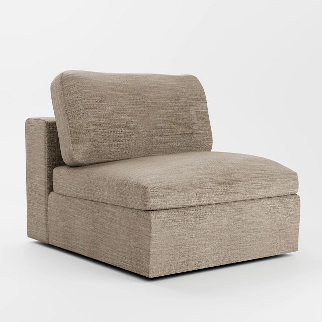 Destin Victory Taupe Fabric Swivel Chair