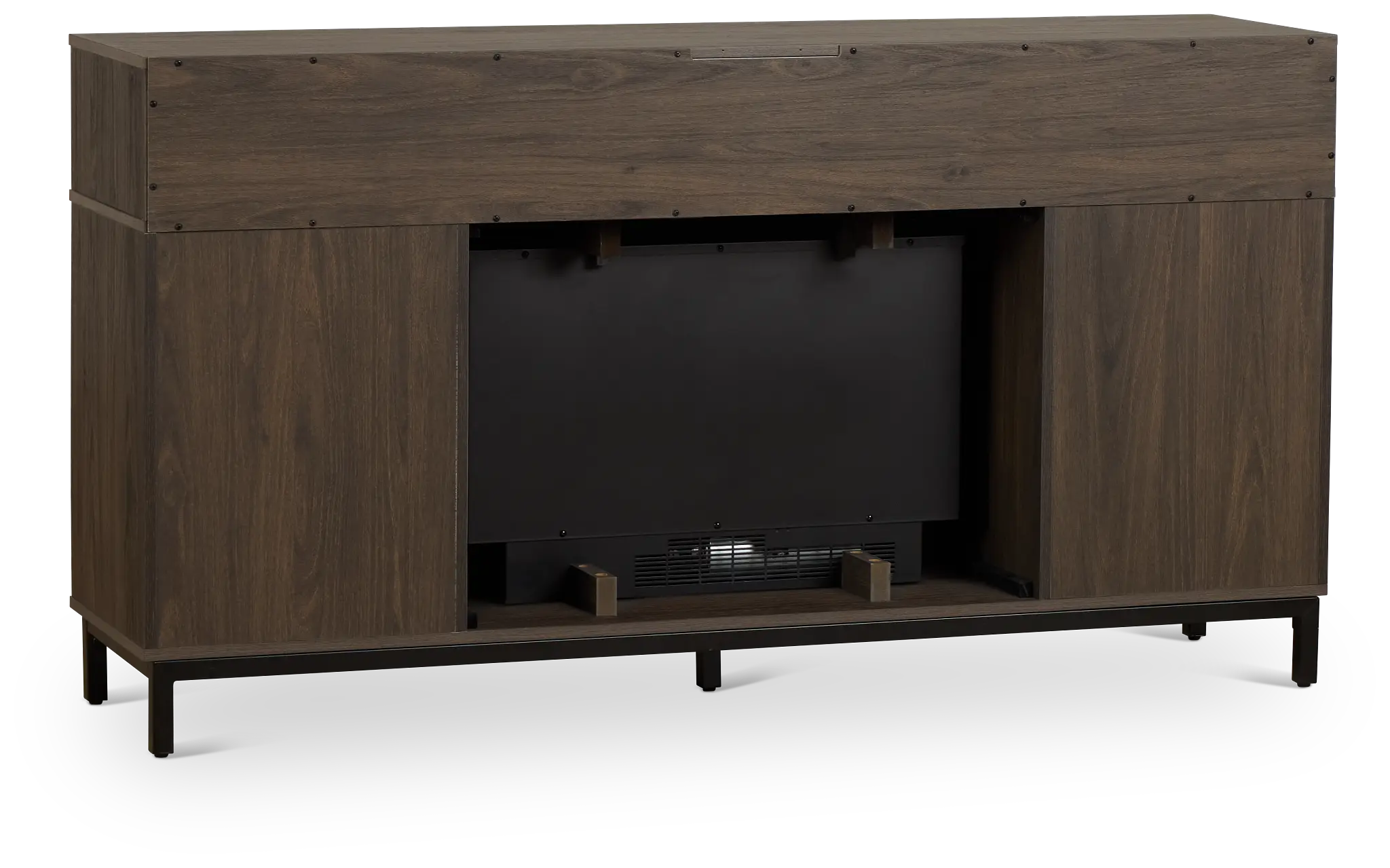 Brandon Mid Tone 60" Tv Stand With Fireplace Insert Brandon Mid Tone 60" Tv Stand With Fireplace Insert