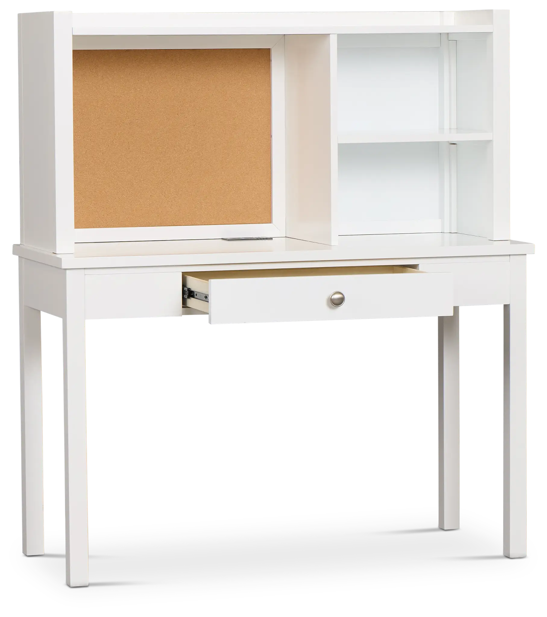 Charleston White 1-drawer Desk & Hutch Charleston White 1-drawer Desk & Hutch
