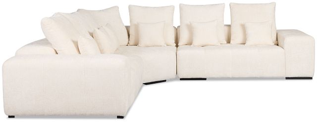 Skylar White Fabric Small Two-arm Sectional