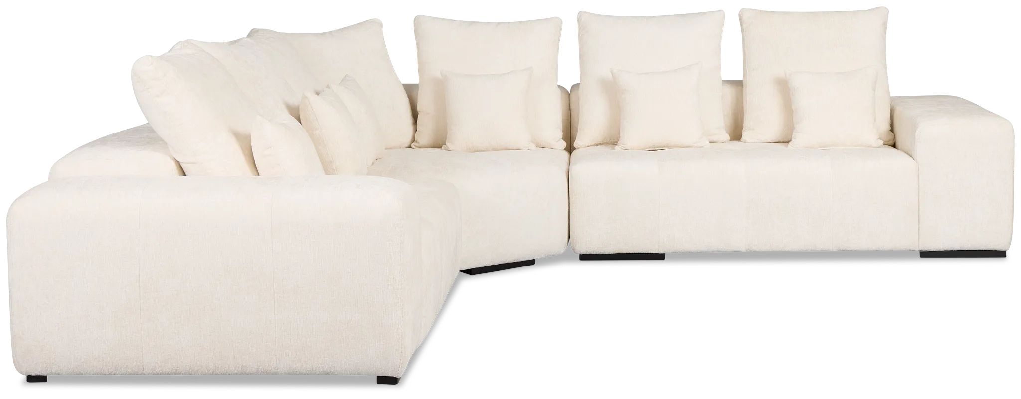 Skylar White Fabric Small Two-arm Sectional