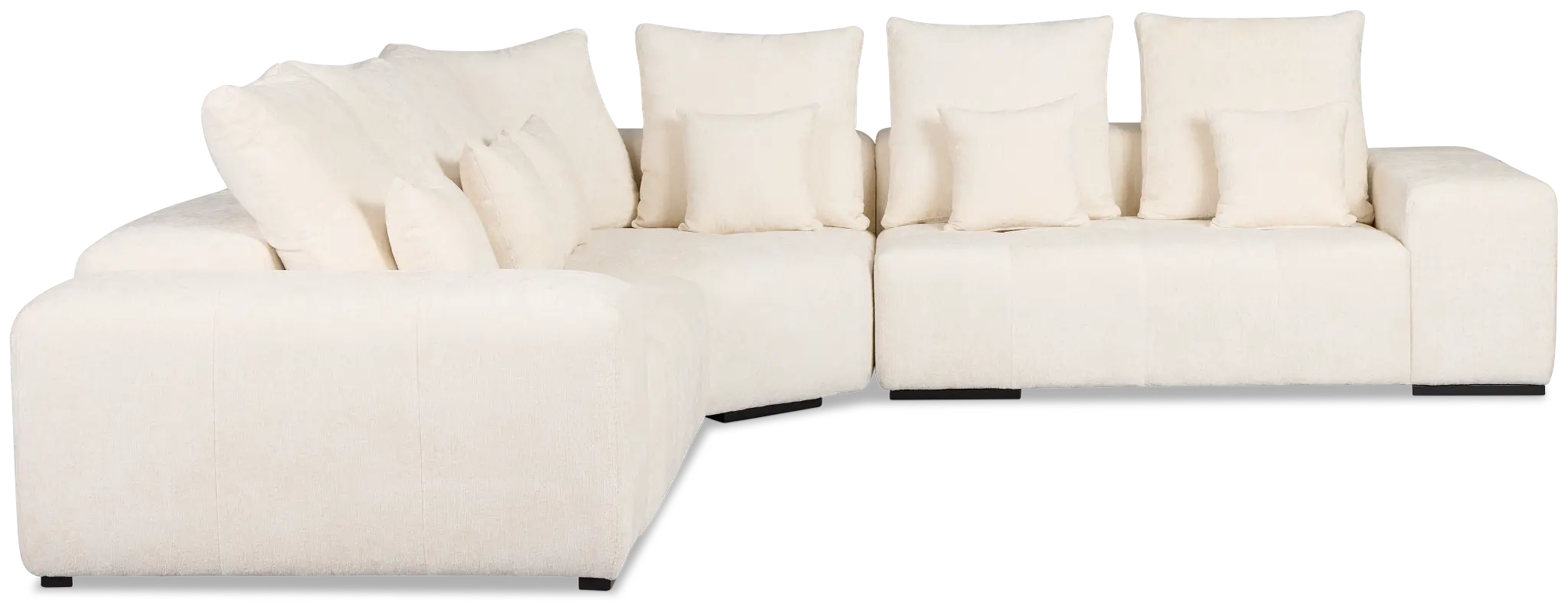 Skylar White Fabric Small Two-arm Sectional Skylar White Fabric Small Two-arm Sectional