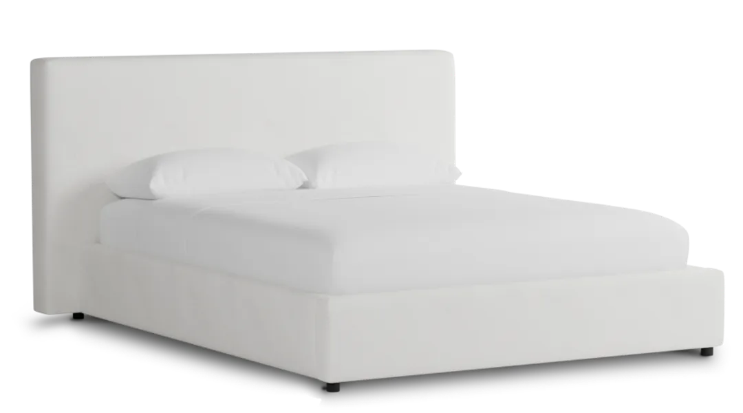 Grayton Sutton White 44" Upholstered Platform Bed