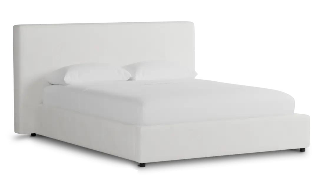 Grayton Sutton White 44" Upholstered Platform Bed Grayton Sutton White 44" Upholstered Platform Bed