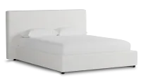 Grayton Sutton White 44" Upholstered Platform Bed