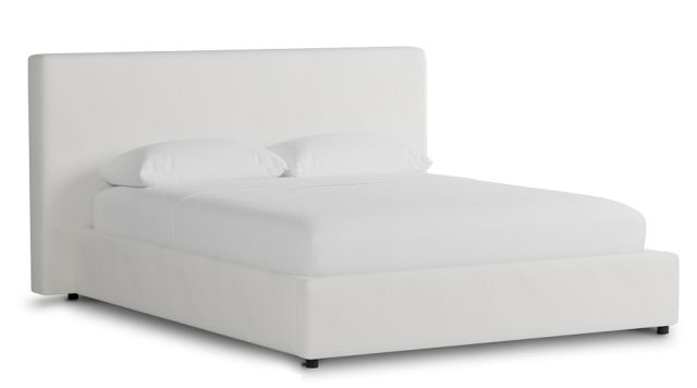 Grayton Sutton White 44" Upholstered Platform Bed