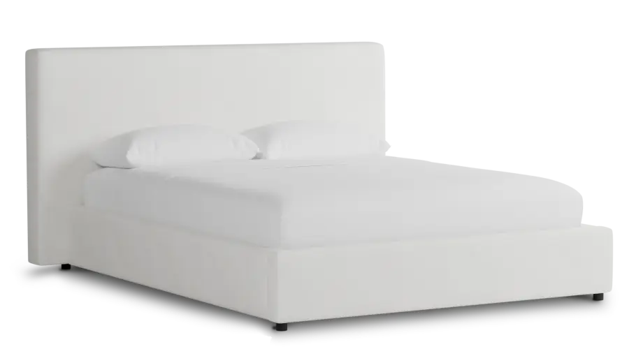 Grayton Sutton White 44" Upholstered Platform Bed Grayton Sutton White 44" Upholstered Platform Bed