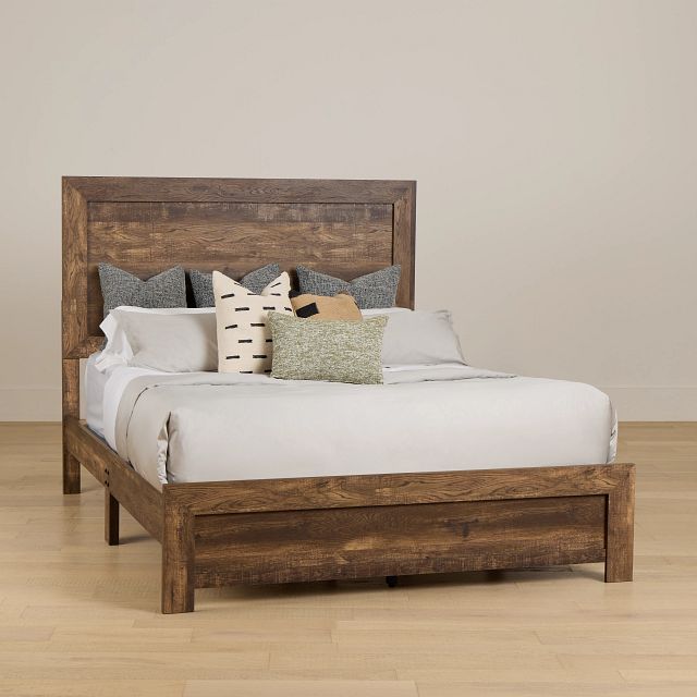 Ollie Dark Tone Panel Bed