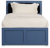 Charleston Dark Blue Bookcase Bed
