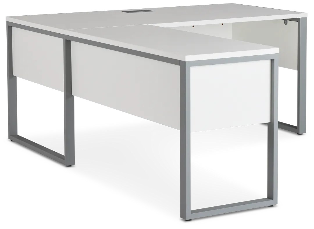 Clark White 47" Return Desk