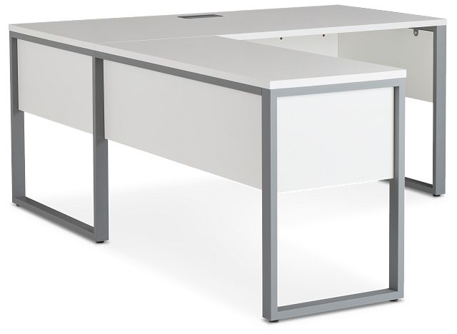 Clark White 47" Return Desk