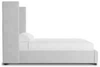 Captiva Delray Light Gray 60" Upholstered Shelter Bed