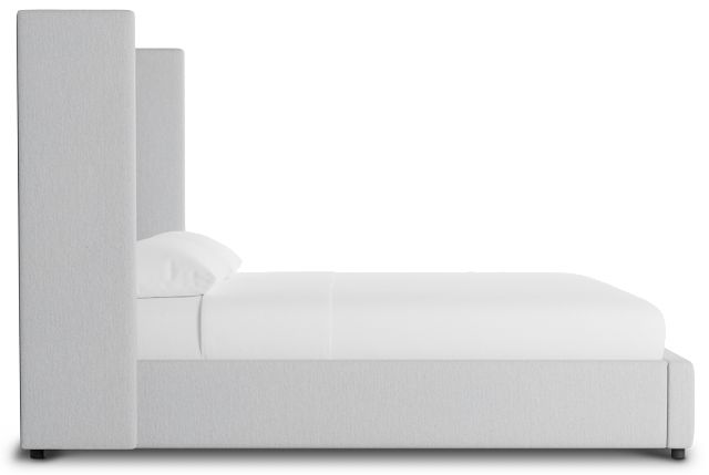 Captiva Delray Light Gray 60" Upholstered Shelter Bed