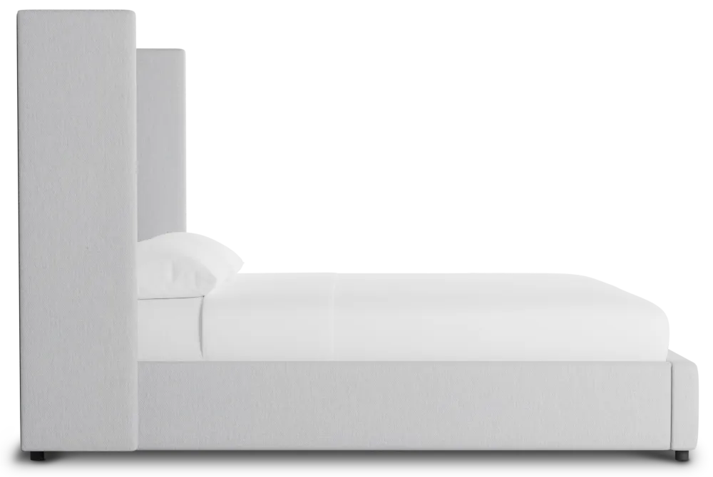 Captiva Delray Light Gray 60" Upholstered Shelter Bed