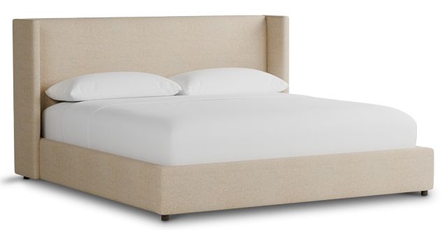 Captiva Sutton Beige 48" Upholstered Shelter Bed