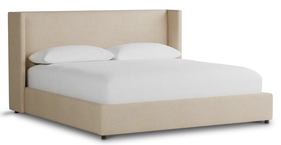 Captiva Sutton Beige 48" Upholstered Shelter Bed Captiva Sutton Beige 48" Upholstered Shelter Bed